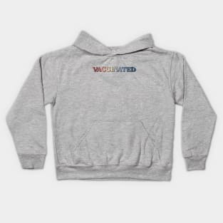 vaccinated typography Kids Hoodie
